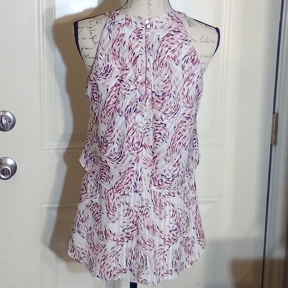 White House Black Market Top Women's Casual Size 4 Sleeveless Multicolor - Picture 6 of 7